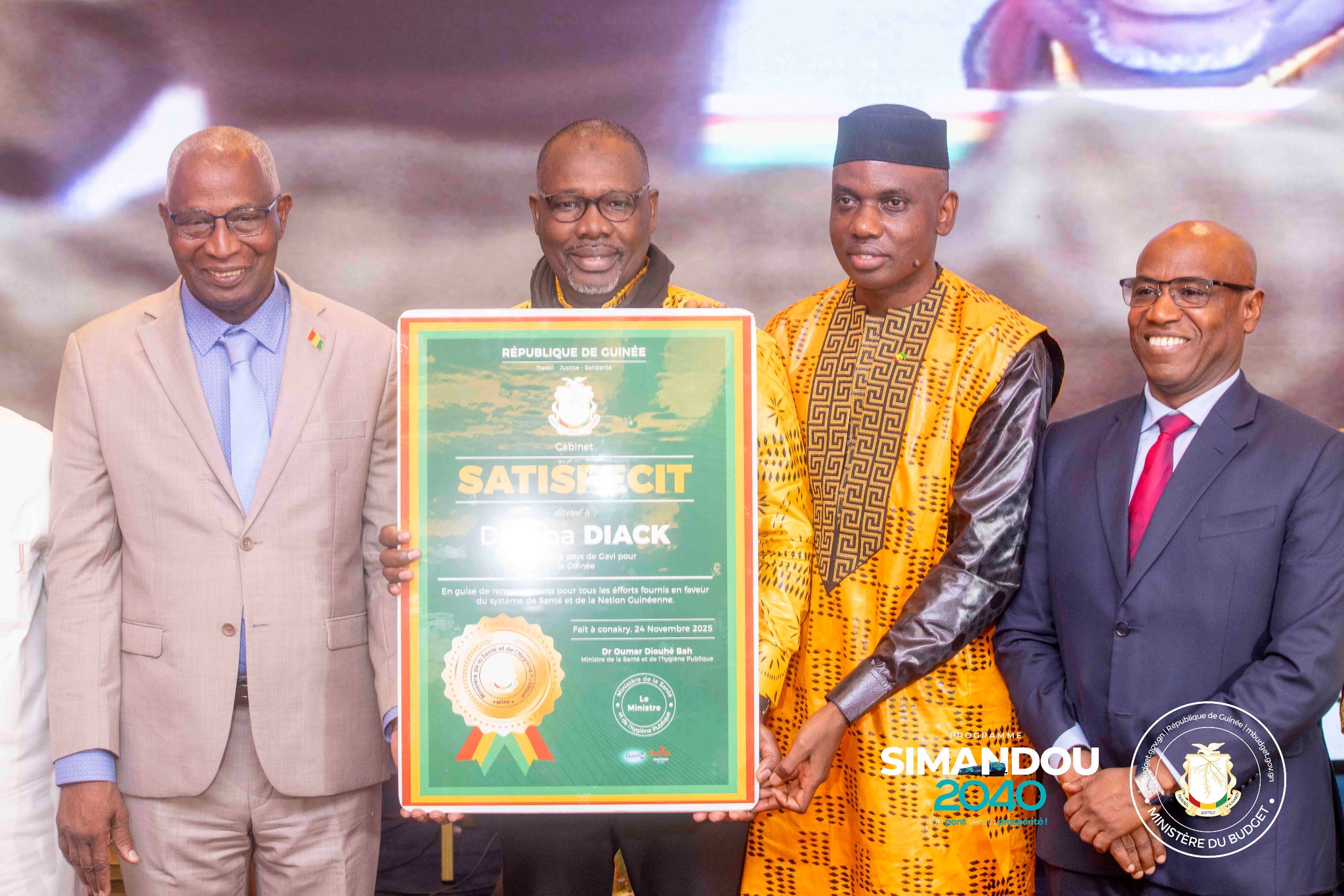 Le Ministre du Budget à la cérémonie de lancement de la réunion annuelle des directeurs des programmes de vaccination de 17 pays africains